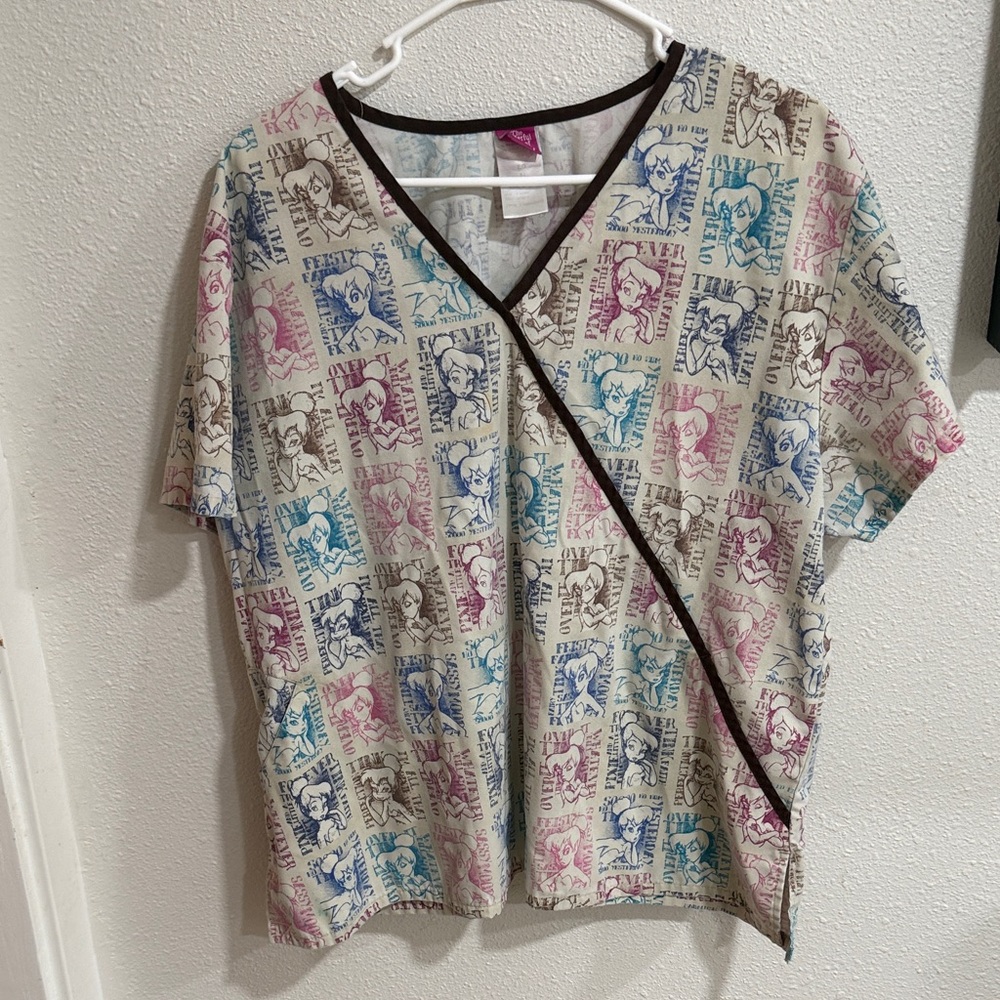 Disney Multicolor Character Print V-Neck Tee